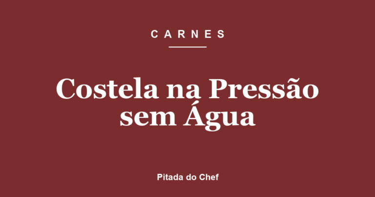 Costela na Pressão sem Água