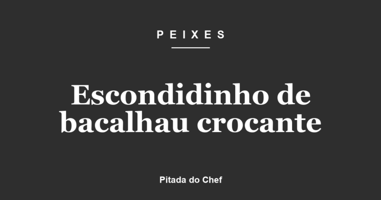 Escondidinho de bacalhau crocante