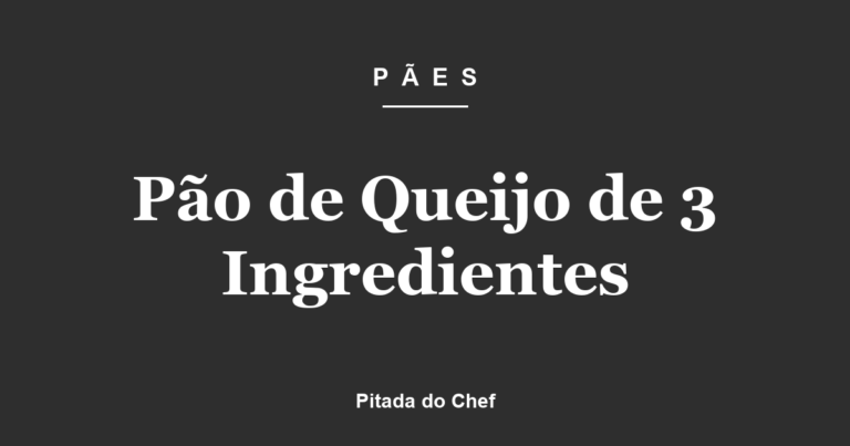 Pão de Queijo de 3 Ingredientes