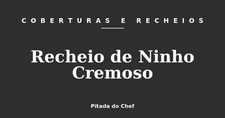 Recheio de Ninho Cremoso