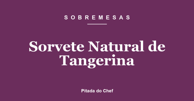 Sorvete Natural de Tangerina