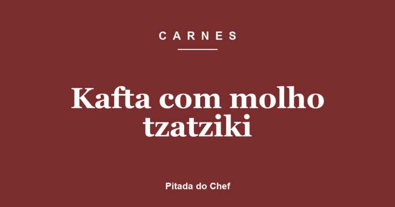 Kafta com molho tzatziki