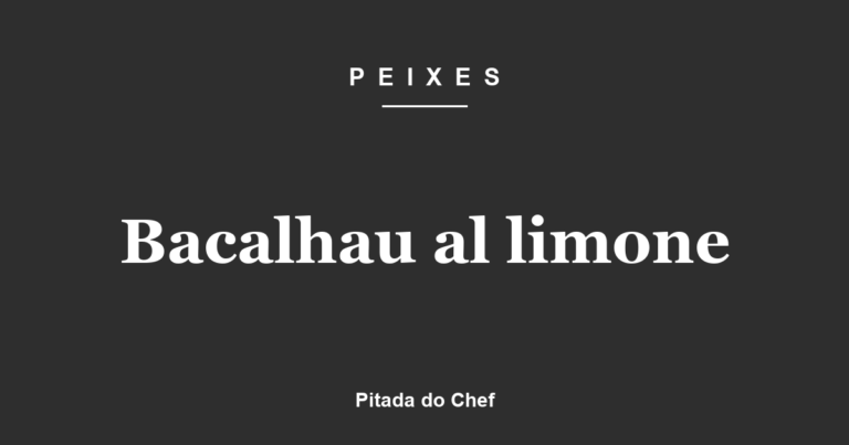 Bacalhau al limone