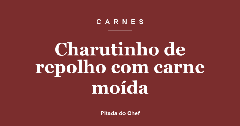 Charutinho de repolho com carne moída
