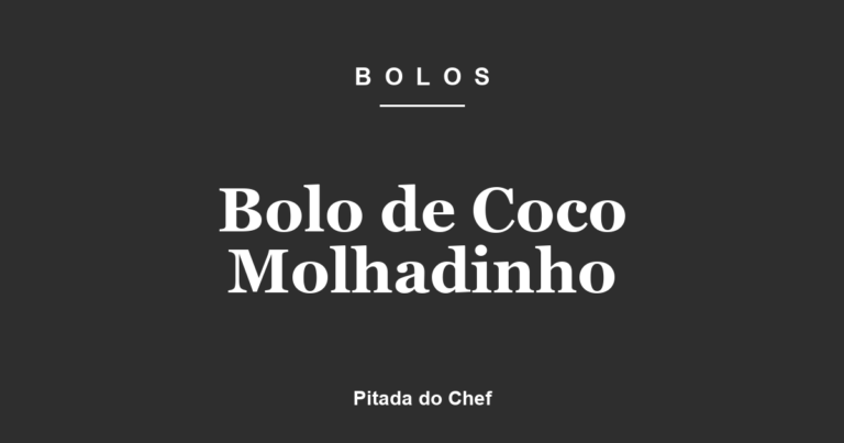 Bolo de Coco Molhadinho