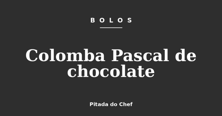 Colomba Pascal de chocolate