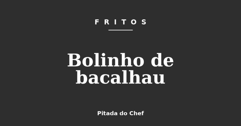 Bolinho de bacalhau