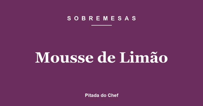 Mousse de Limão