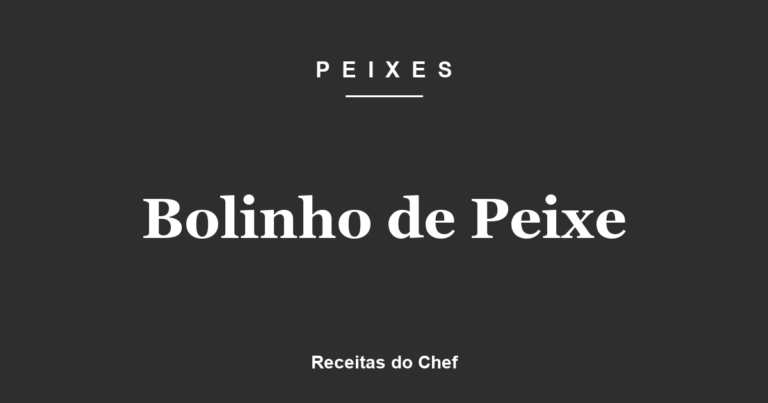 Bolinho de Peixe