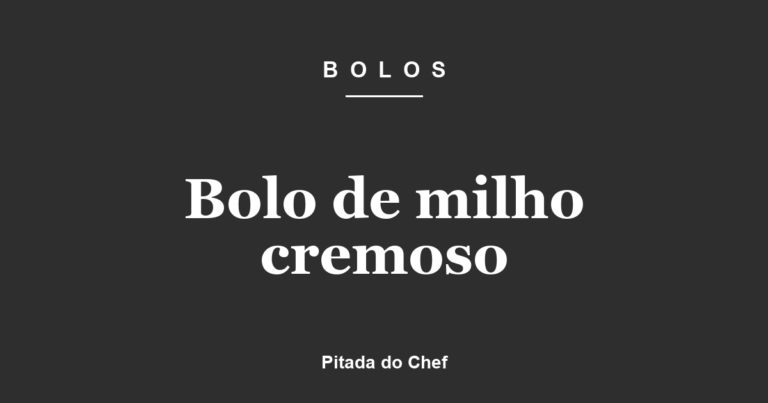 Bolo de milho cremoso
