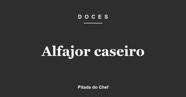 Alfajor caseiro