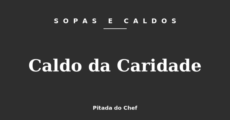 Caldo da Caridade