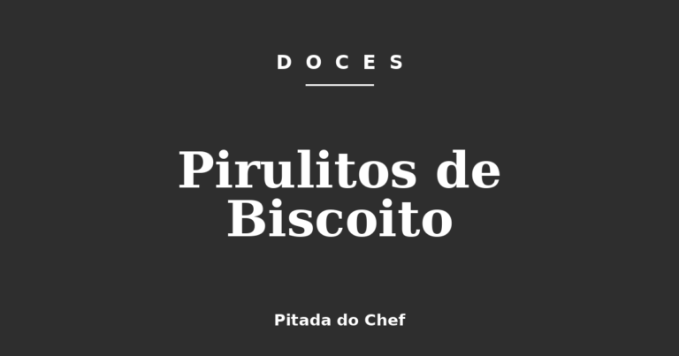Pirulitos de Biscoito