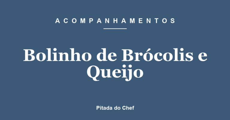 Bolinho de Brócolis e Queijo