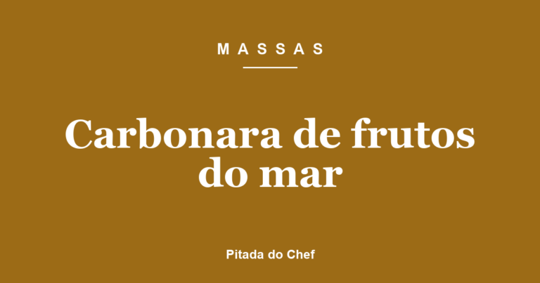 Carbonara de frutos do mar