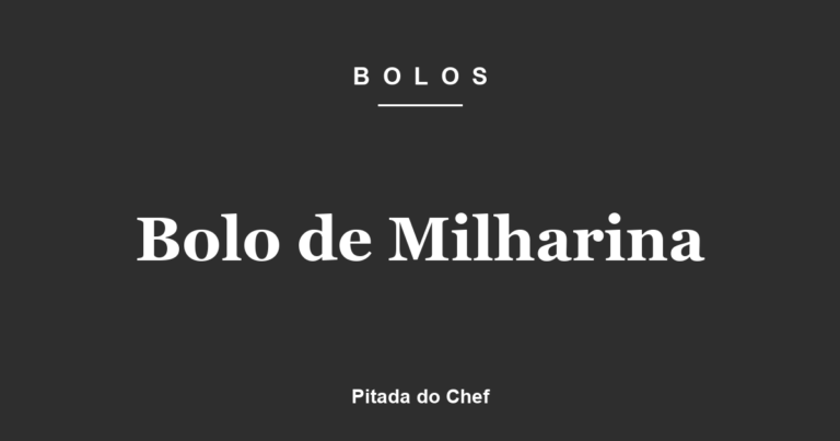 Bolo de Milharina