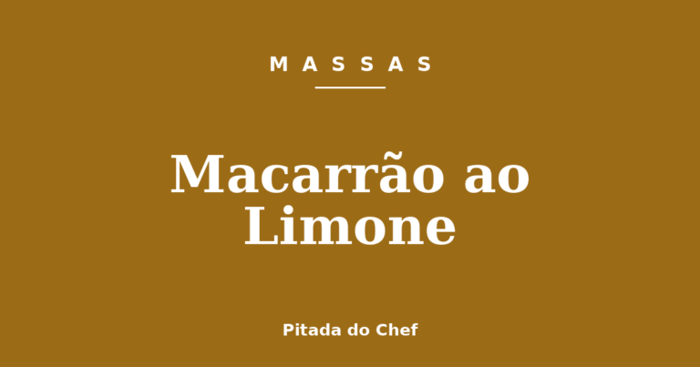 Macarrão ao Limone