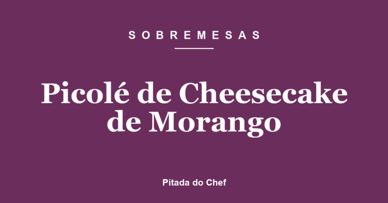 Picolé de Cheesecake de Morango