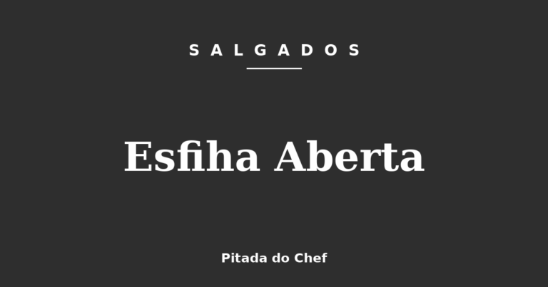 Esfiha Aberta