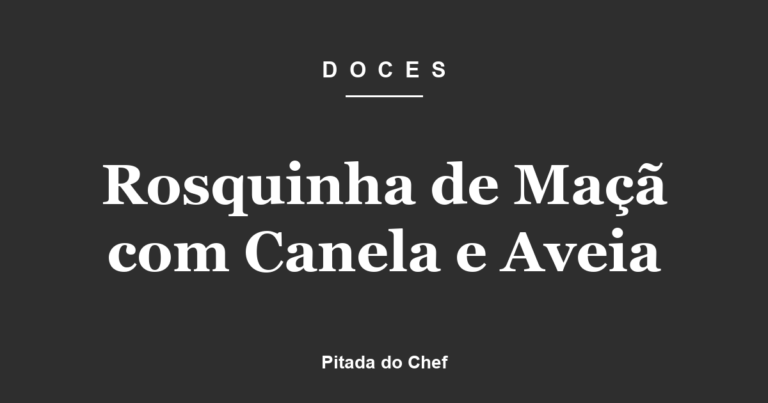 Rosquinha de Maçã com Canela e Aveia
