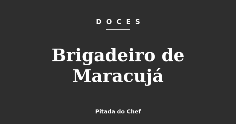 Brigadeiro de Maracujá
