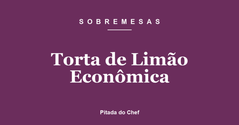 Torta de Limão Econômica