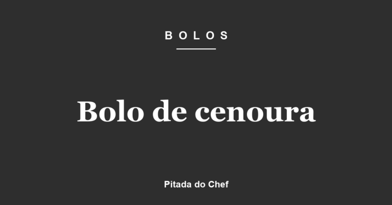 Bolo de cenoura