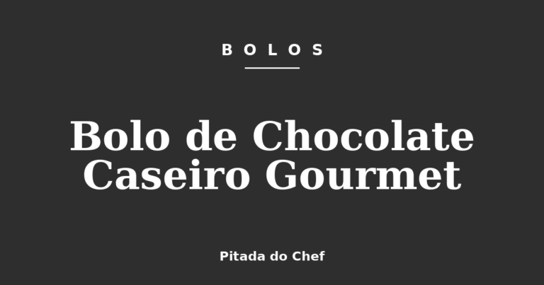 Bolo de Chocolate Caseiro Gourmet