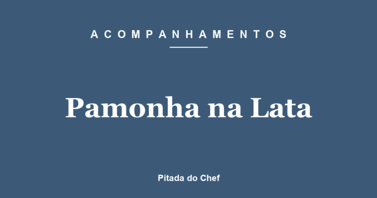 Pamonha na Lata