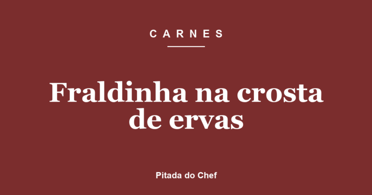 Fraldinha na crosta de ervas