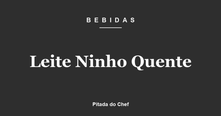 Leite Ninho Quente