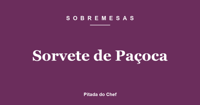 Sorvete de Paçoca