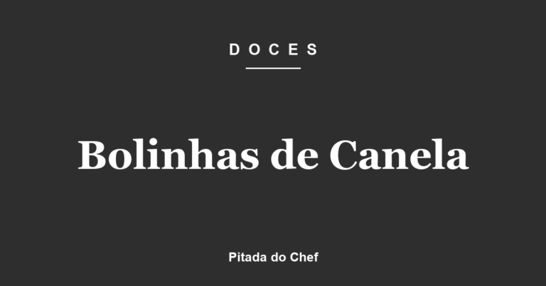 Bolinhas de Canela