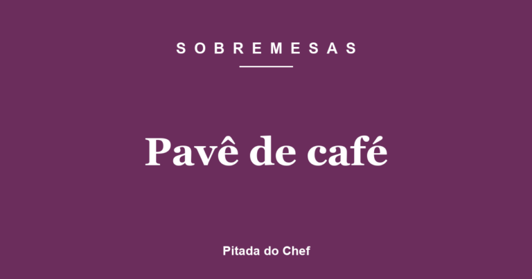 Pavê de café