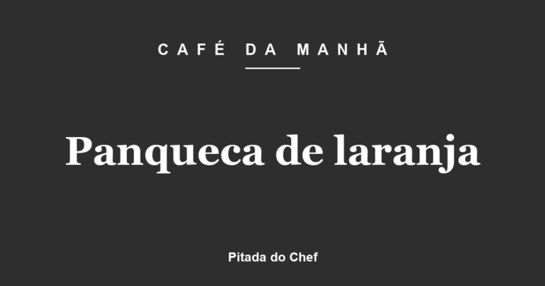 Panqueca de laranja