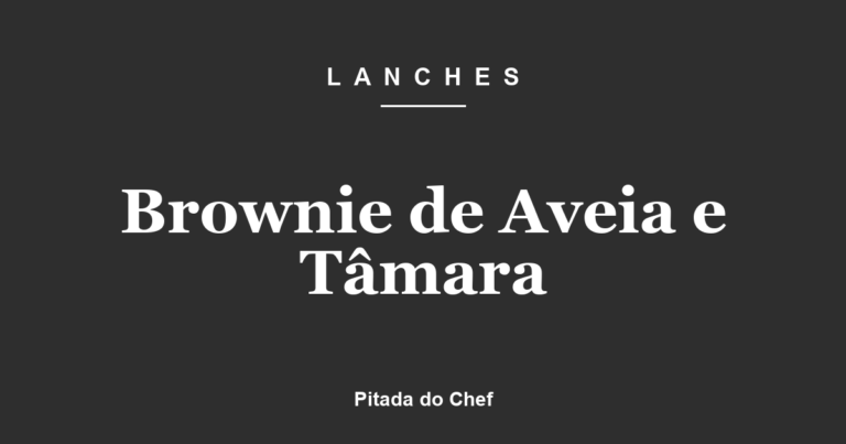 Brownie de Aveia e Tâmara