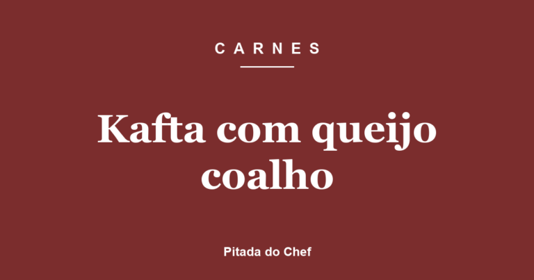 Kafta com queijo coalho