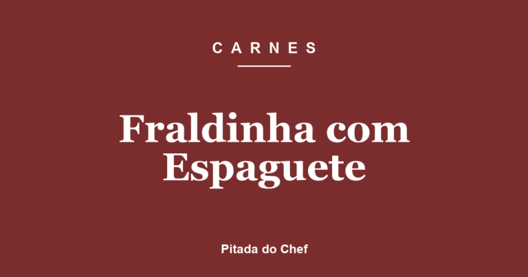 Fraldinha com Espaguete