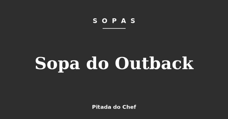 Sopa do Outback