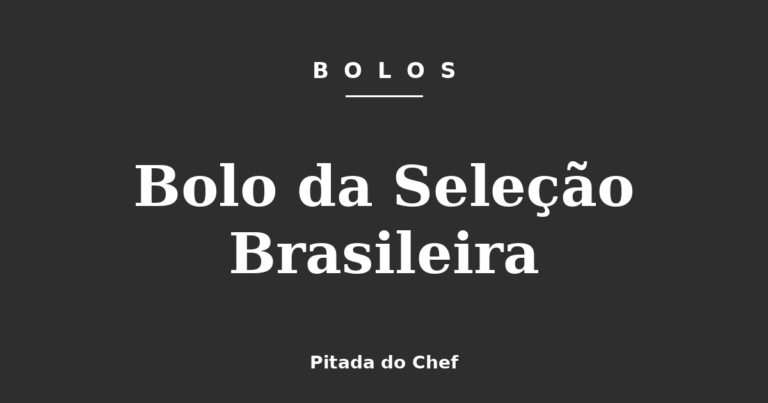 Bolo da Seleção Brasileira