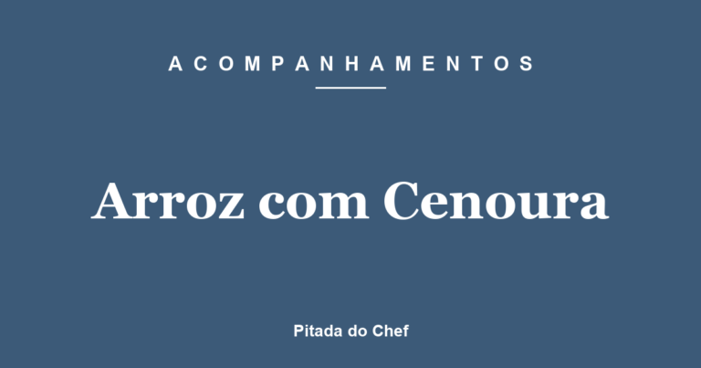 Arroz com Cenoura