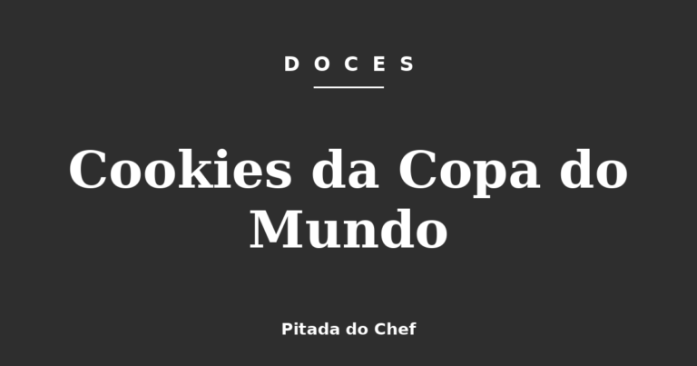 Cookies da Copa do Mundo