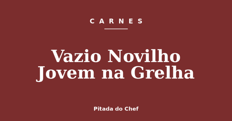 Vazio Novilho Jovem na Grelha