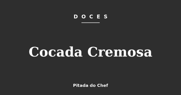 Cocada Cremosa