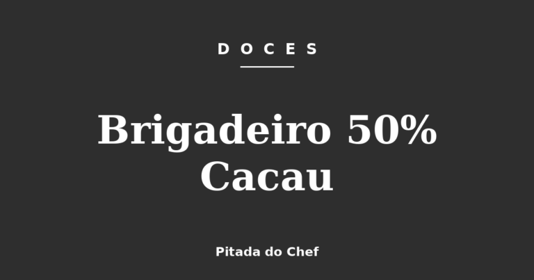 Brigadeiro 50% Cacau