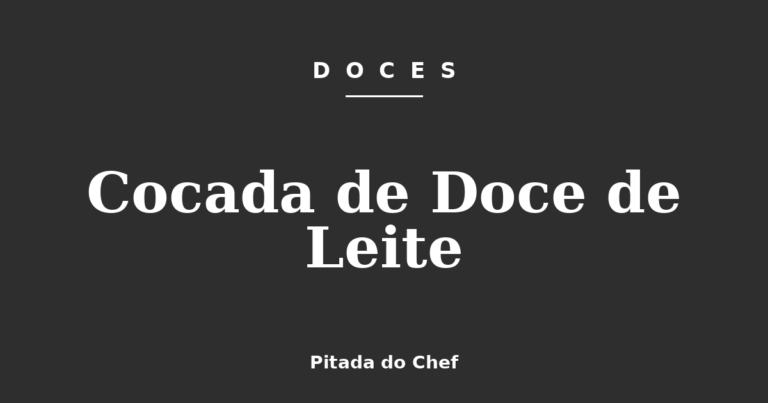 Cocada de Doce de Leite