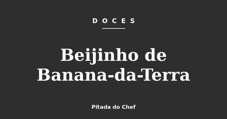 Beijinho de Banana-da-Terra