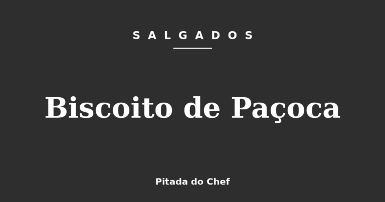 Biscoito de Paçoca