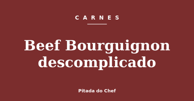 Beef Bourguignon descomplicado