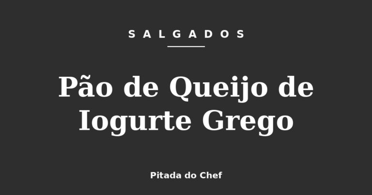 Pão de Queijo de Iogurte Grego